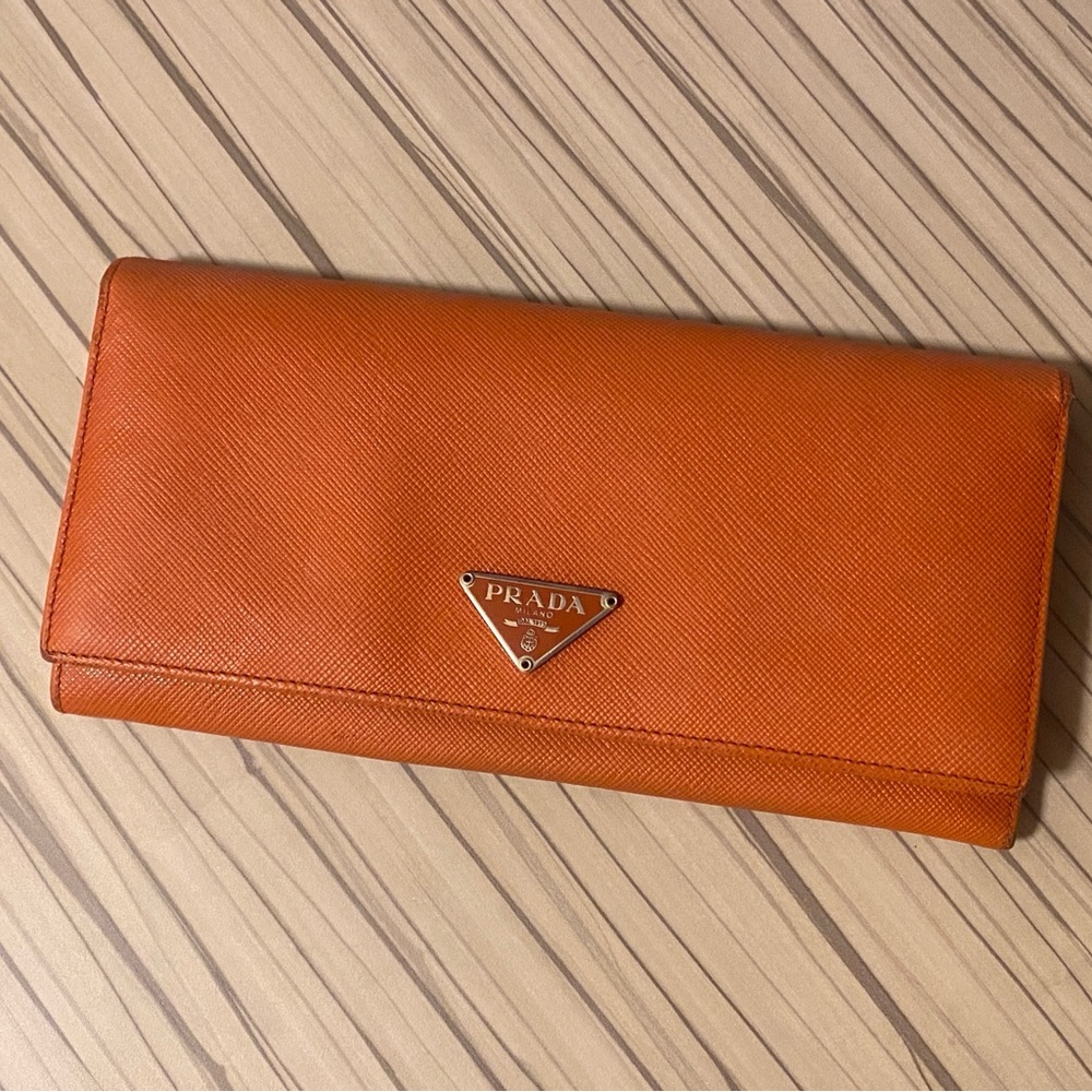Prada Vibrant Orange Women's Wallet